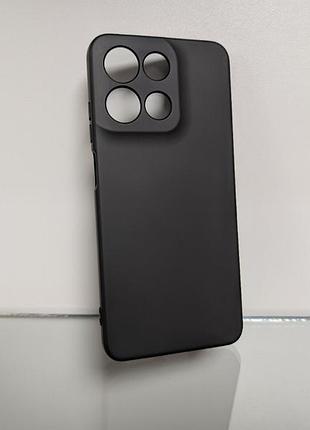 Чехол для motorola g15 / моторола г15 wave colorful, силиконовый, матовый, черный
