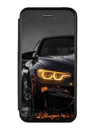 Чехол-книжка черный с рисунком на samsung galaxy a57 авто (принт 400)
