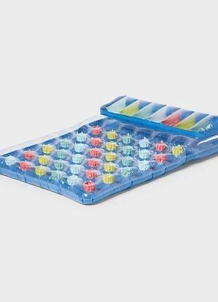 Двухместный надувной матрас sun squad 2-person pool float, синий, (179х139.7х31.7см) возраст 14+