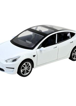 Автомодель машина тесла tesla model 3 автопром ap7728 черная, красная