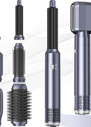 Набір ukliss hot airstyler 6 в 1, стайлер для волосся фен-щітка з негативними іонами та плойкою