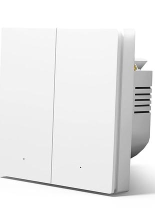 Умный выключатель света zigbee, работает с google home/alexa/tuya, zigbee 2 группы 1 направление, белый