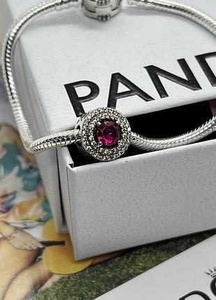 Намистина шарм-бусіна для браслетів pandora "красное сияние"