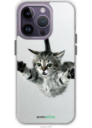 Чехол на iphone 14 pro max летящий котёнок "2322pc-2667-2448"