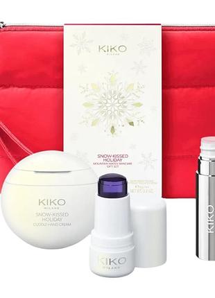 Подарочный набор kiko milano snow-kissed holiday mountain mates skincare set