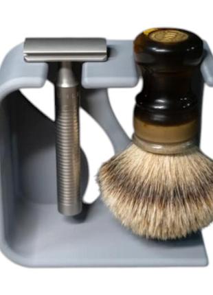 Подставка для бритья с бритвой и кистью современный дизайн modern shaving razor 3d печать