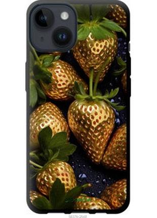 Чохол на iphone 14 золота полуниця "5637b-2648-2448"