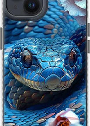 Чехол на iphone 14 blue snake "6079pm-2648-2448"