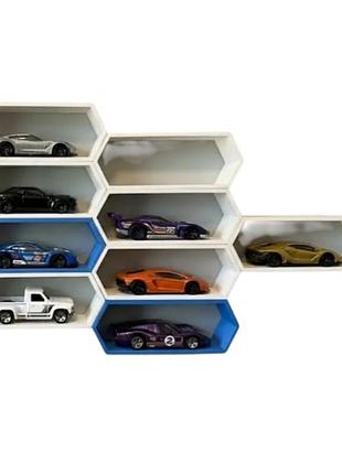 Подставка для коллекции хот вилс модульная для демонстрации the hexa link modular hot wheels display 3d печать