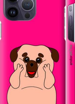 Чехол на iphone 14 pro max весёлый мопс "4908m-2667-2448"