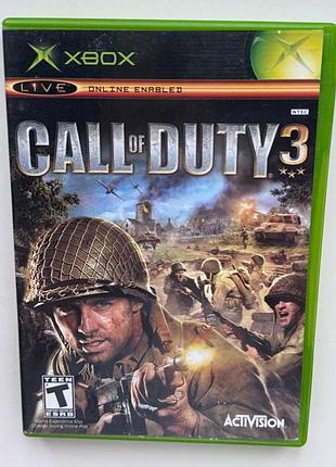 Call of duty 3, б/у, английская версия - диск для xbox original