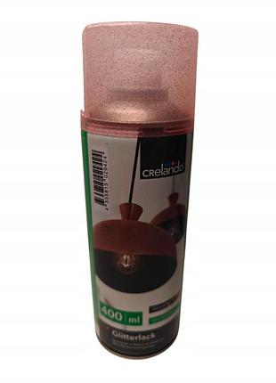 Спрей glitterlak с блестками crelando 400 ml красная