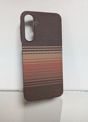 Чехол для samsung a16 / самсунг а16 pitaka style, накладка, поликарбонат, гладкая поверхность, коричневый