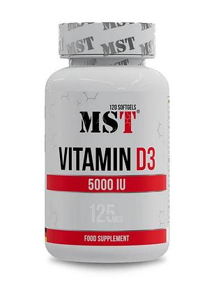Витамины и минералы mst vitamin d3 5000 iu (125 mcg) 120 гель капс(6430704)