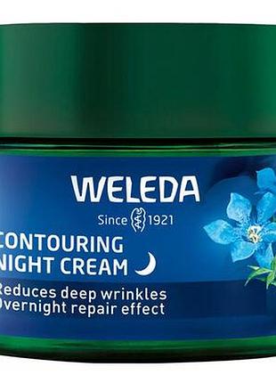 Нічний антивіковий крем-контур для обличчя weleda blue gentian and edelweiss 40 мл