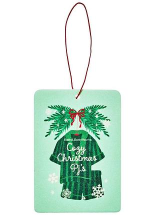 Ароматизатор подвесной для автомобиля bath & body works cozy christmas pj’s
