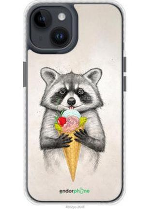 Чохол на iphone 14 єнотик з морозивом "4602pm-2648-2448"