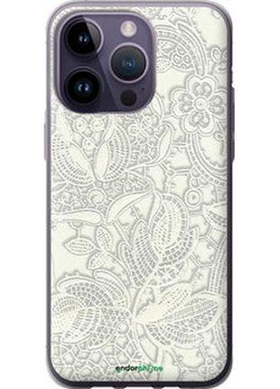 Чехол на iphone 14 pro max белое кружево "4383u-2667-2448"