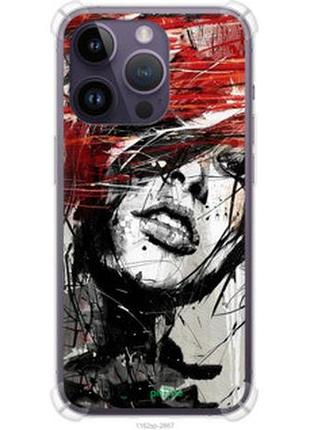 Чехол на iphone 14 pro max лицо девушки "1162sp-2667-2448"