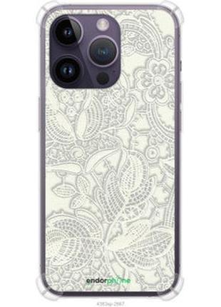 Чехол на iphone 14 pro max белое кружево "4383sp-2667-2448"
