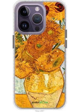 Чехол на iphone 14 pro max винсент ван гог. подсолнухи "162pc-2667-2448"