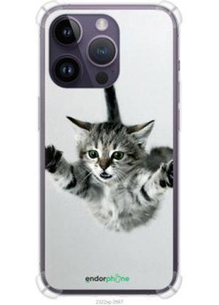 Чехол на iphone 14 pro max летящий котёнок "2322sp-2667-2448"