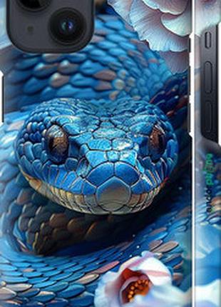 Чехол на iphone 14 blue snake "6079m-2648-2448"
