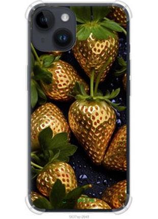 Чохол на iphone 14 золота полуниця "5637sp-2648-2448"