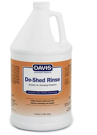 Ополіскувач для собак і котів, davis de-shed rinse девіс полегшення линьки концентрат на розлив