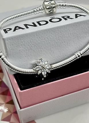 Срібний шарм (бусіна) намитина pandora "полярна зірка" пандора подарок для жінки