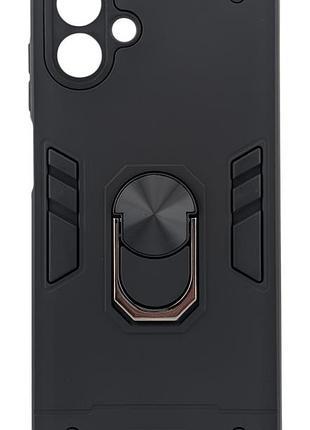 Чохол armored ring для samsung galaxy a07 / a075 протиударний із підставкою кільце чорний