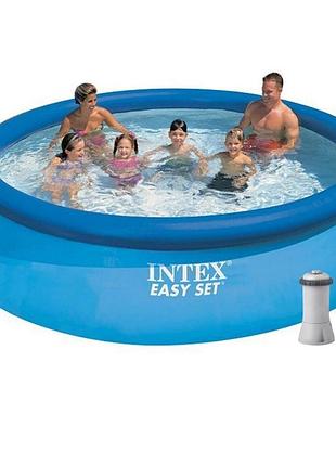 Наливной, надувной бассейн intex 28132 с картриджным фильтром (366*76 см, 5621 л)