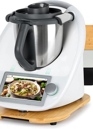 Puersi раздвижная доска для thermomix tm6/tm5, 2-е поколение, доска для thermomix с колесами, легко скользящая
