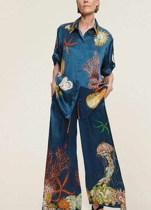 Шовковий комплект alemais dorian silk shirt and pant set 100% шовк