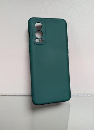 Чехол для oneplus nord 2 / ванплюс норд 2, силиконовый, зелений