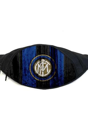 Поясная сумка бананка фк интер милан (gb - fc internazionale milano 02) gear bag черная