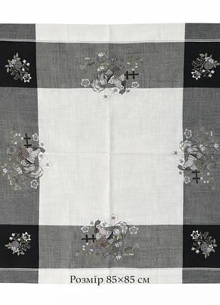Пасхальная декоративная салфетка 011пс 85×85 см цветная