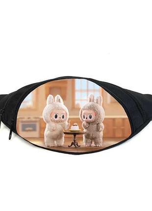 Поясная сумка бананка лабубу (gb- labubu 01) gear bag черная