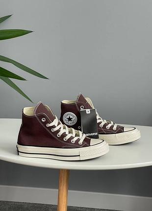 Женские кеды converse chuck taylor 70 brown коричневого цвета
