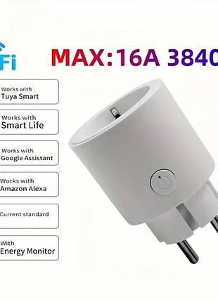 Розумна wi-fi розетка 16 а з енергоманіторингом
