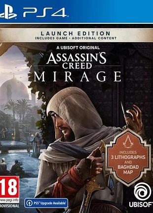 Assassin's creed mirage launch edition, русские субтитры – диск для playstation 4