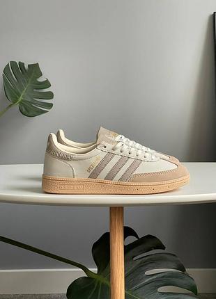 Женские кроссовки adidas spezial beige адидас бежевого цвета
