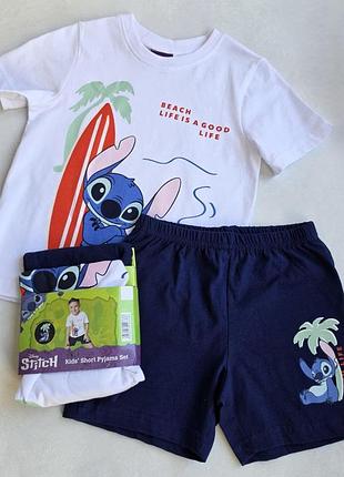 Дитяча піжама літо disney stitch 110-116 см для хлопчиків