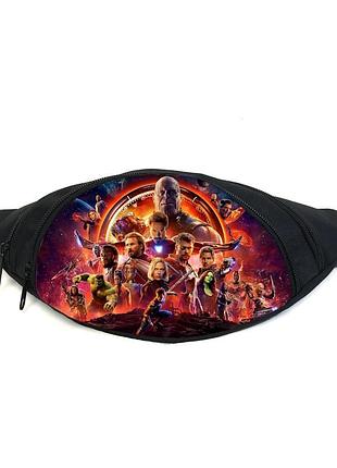 Поясная сумка бананка мстители марвел (avengers gb 03) gear bag черная