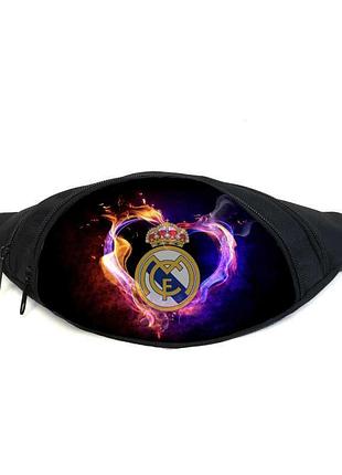 Поясная сумка бананка фк реал мадрид (gb - fc real madrid 02) gear bag черная