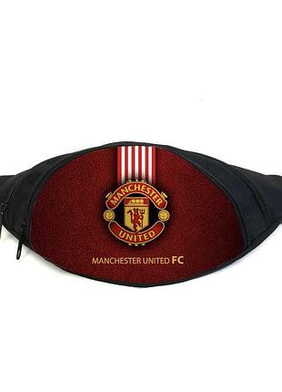 Поясная сумка бананка фк манчестер юнайтед (gb - fc manchester united 06) gear bag черная