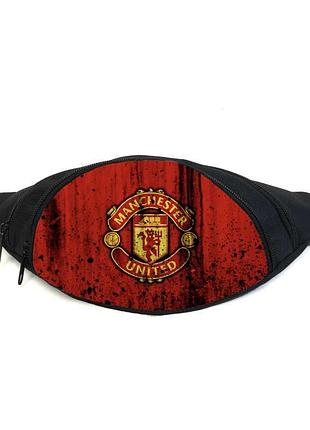 Поясная сумка бананка фк манчестер юнайтед (gb - fc manchester united 04) gear bag черная