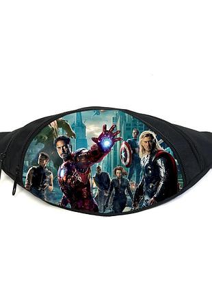 Поясная сумка бананка мстители марвел (avengers gb 05) gear bag черная