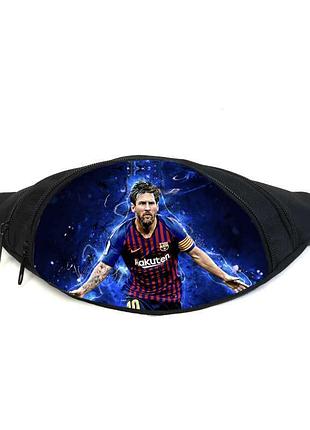 Поясная сумка бананка лионель месси футбол (gb - football 02) gear bag черная