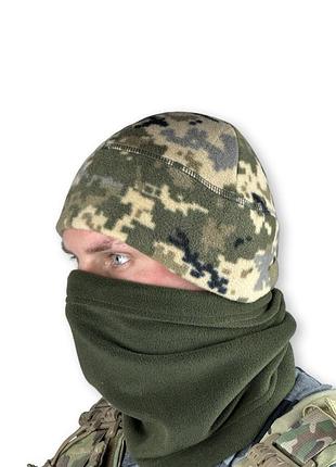 Шапка ttx fleece - теплая и легкая флисовая шапка, пиксель